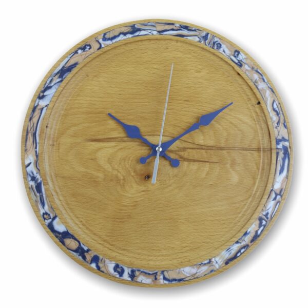 blue-pearl-wall-clock-beechwood-wood-clock